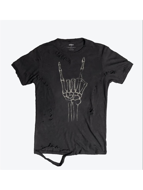 Other Tops - OTHER UK Rock Thrasher T-shirt Womens Sz Large Black Punk Rock Distressed Metal